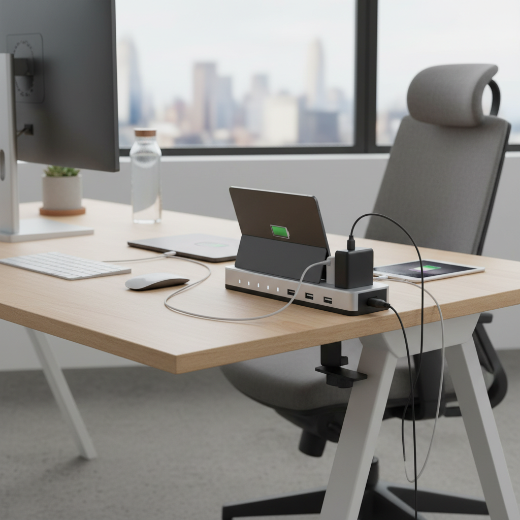 Desk Clamp Power Strip