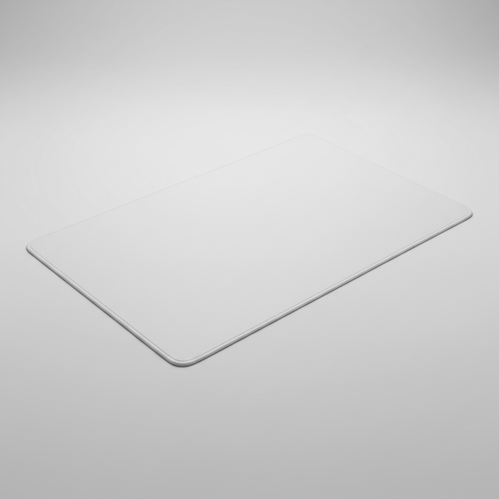 PU Leather Desk Mat - Light Grey Background
